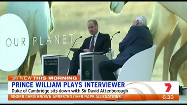 Prince William plays interviewer with Sir David Attenborough