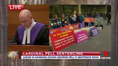 BREAKING: Judge reads charges against George Pell during sentence