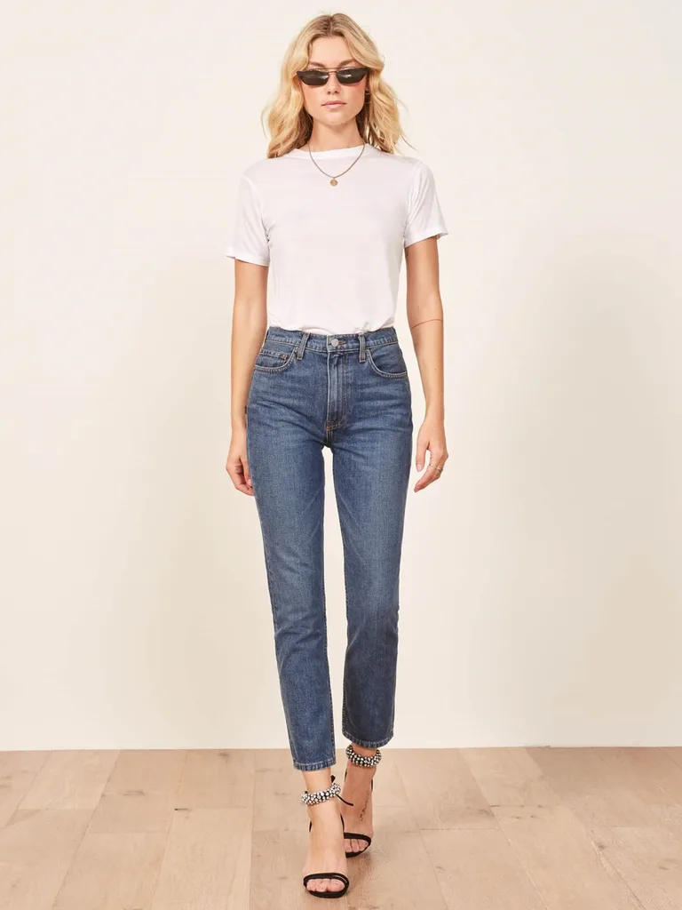 Julia Crop High Cigarette Jean, thereformation.com