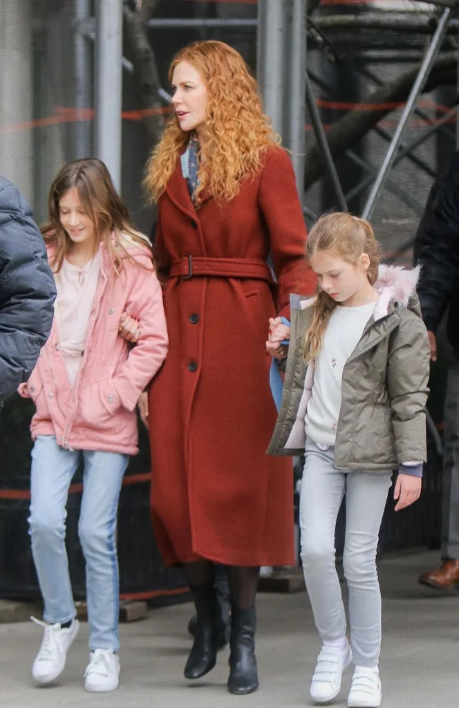 Nicole Kidman with two of her children.