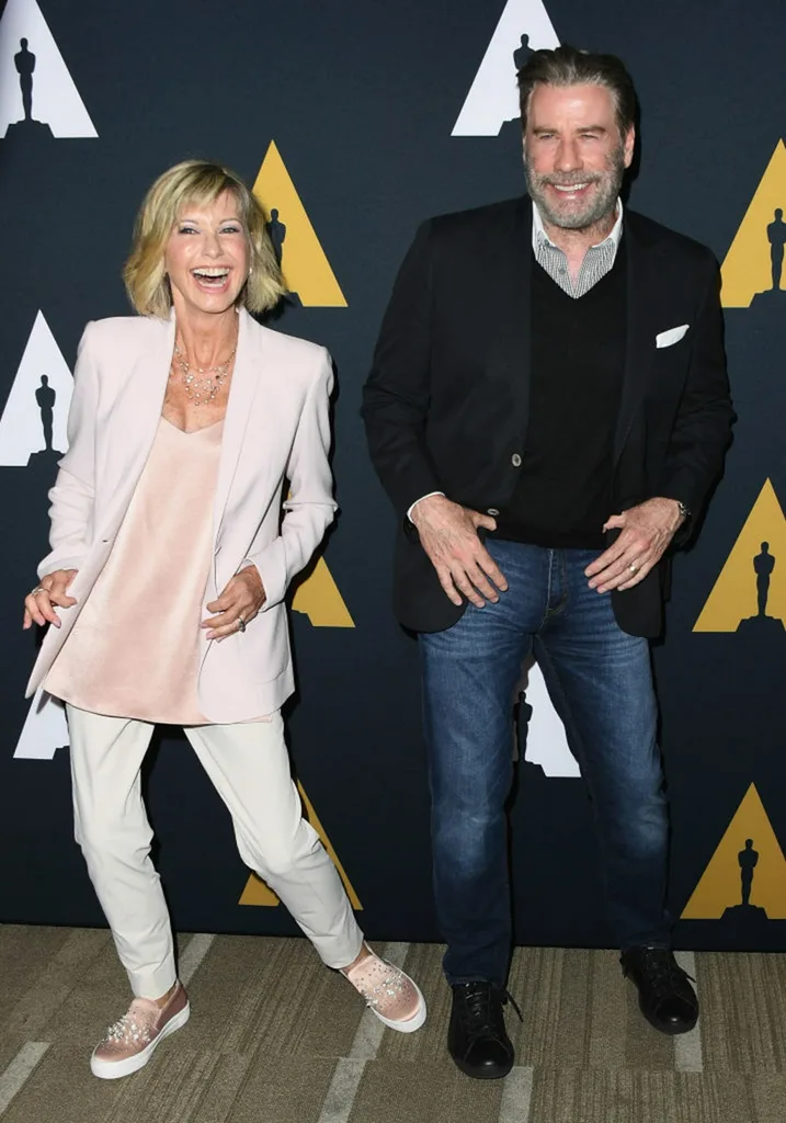 olivia newton john john travolta 40th anniversary grease