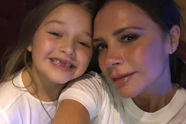 Victoria And Harper Beckham Enjoy Doing Their Makeup Together At Home