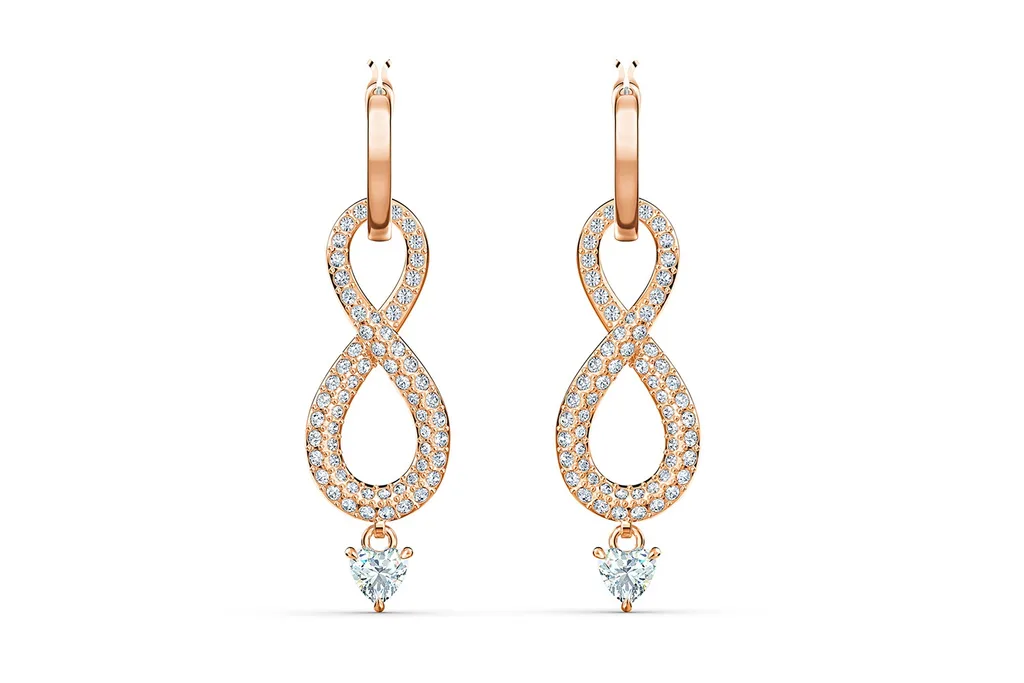 Swarovski infinity earrings