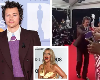 Harry Styles pays tribute to Caroline Flack with black ribbon