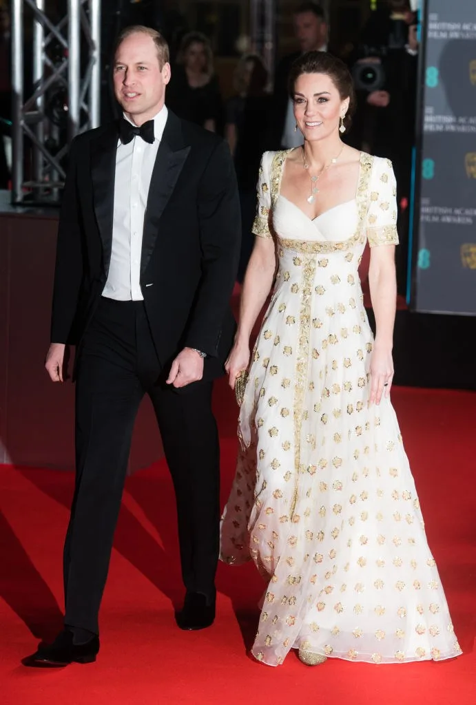 duchess cambridge mcqueen dress bafta 2020