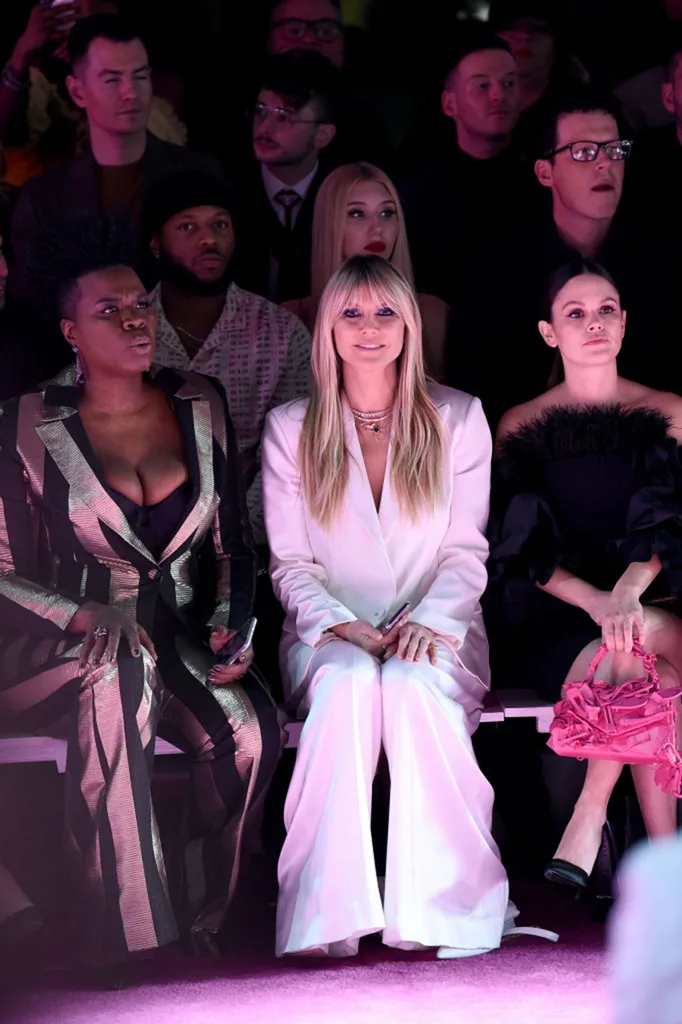 Leslie Jones, Heidi Klum and Rachel Bilson at the Christian Siriano autumn/winter 2020 show