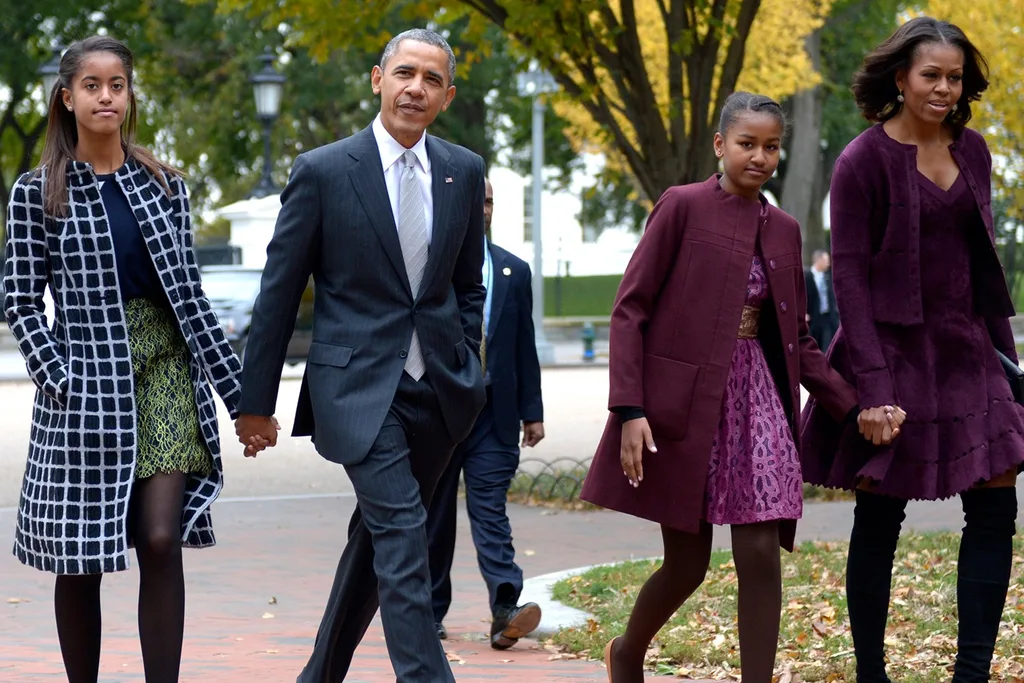 Barack, Michelle, Malia and Sasha Obama