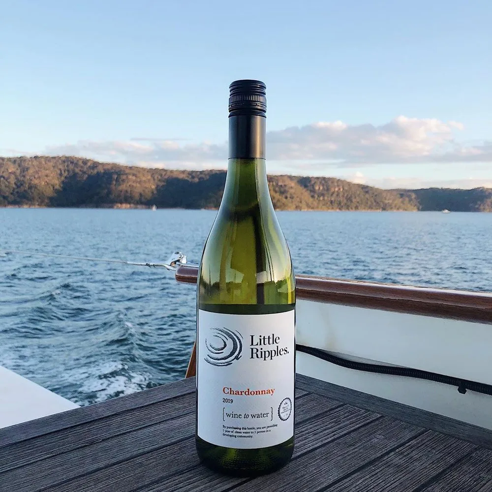 Little Ripples wine supports charity The BridgIT Water Foundation to provide access to drinking water in regions like India and Africa.