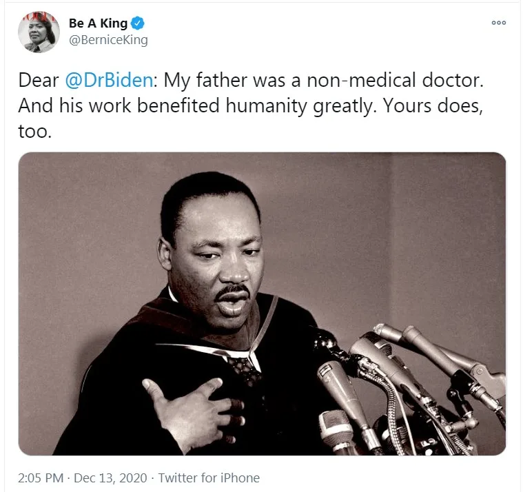 Bernice King tweet