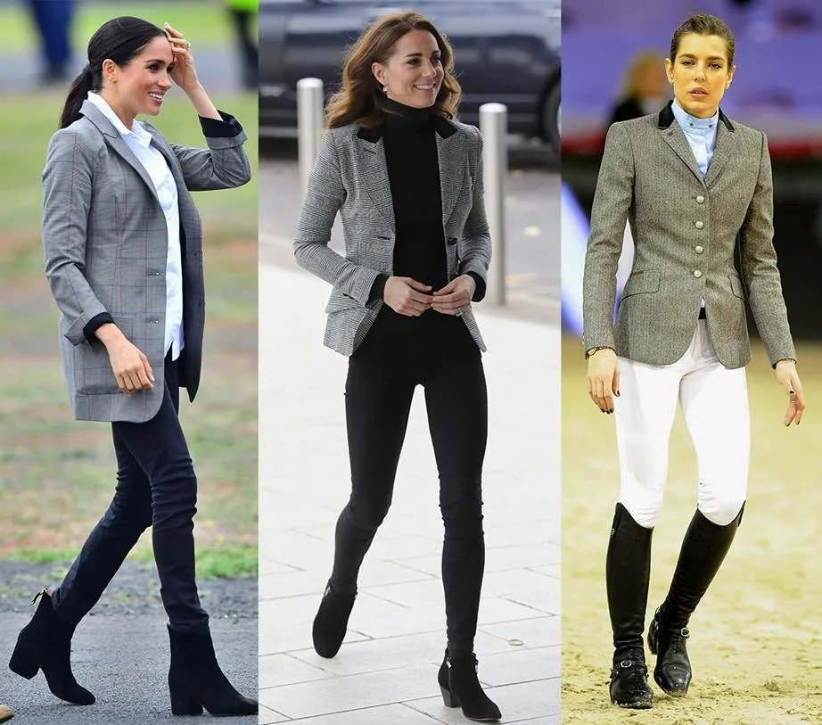 Royal women wearing grey blazers