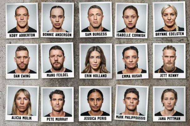 Grid of 14 portraits labeled with names of various individuals, each looking directly at the camera.