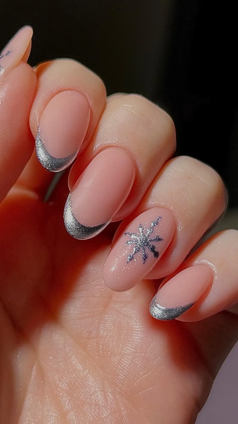 Snowflake Christmas nail designs