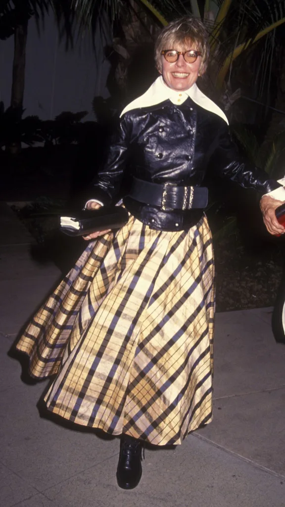Diane Keaton fashion moments a line plaid skirt