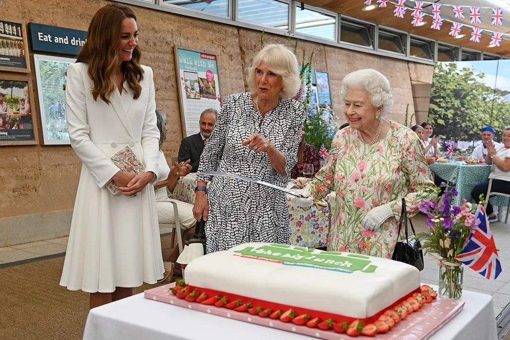 Kate Middleton, Camilla Parker-Bowles and Queen Elizabeth II