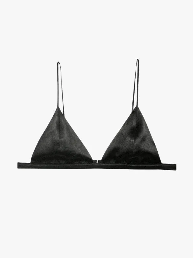 Fleur du Mal satin triangle bra