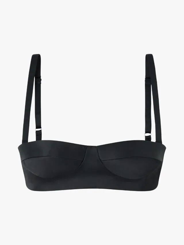 Khaite Selah cotton-blend satin bralette