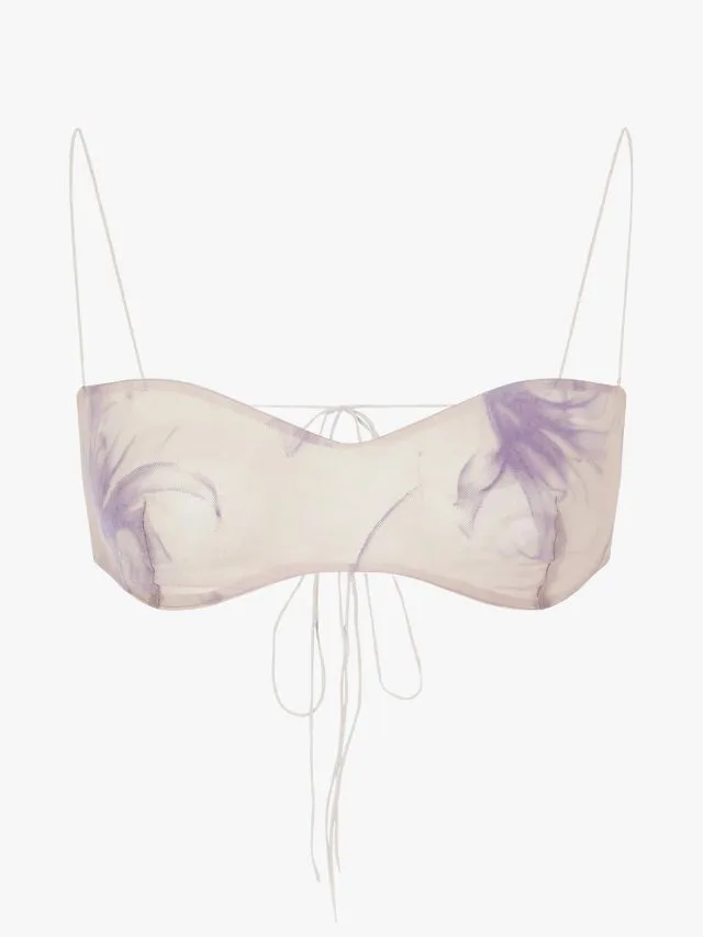 PAULINE DUJANCOURT
Poppy floral-print organza bra