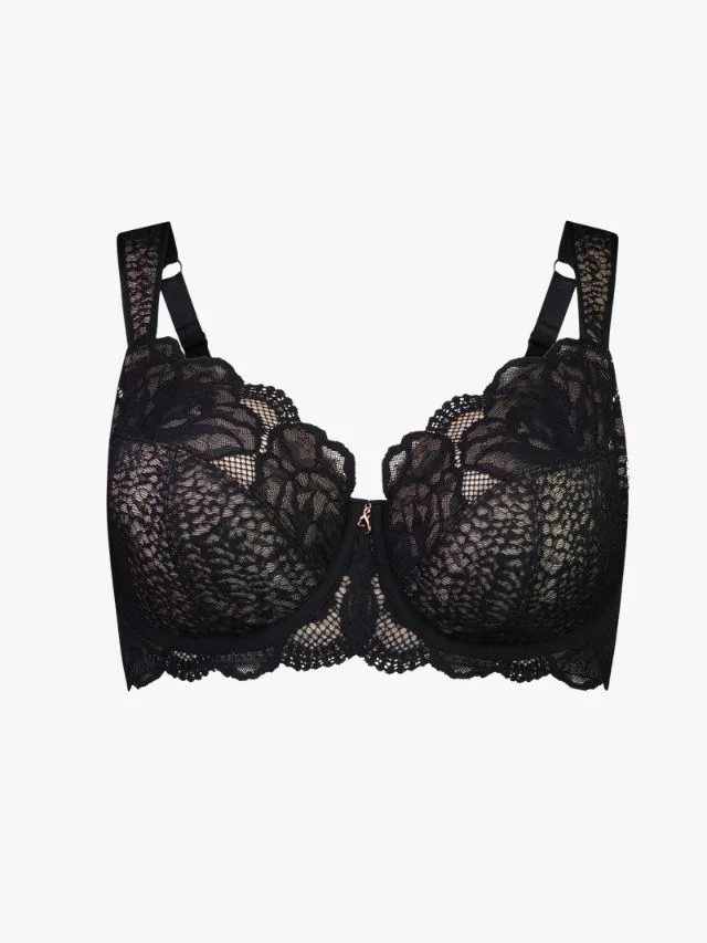Fayreform Midnight Express Underwire Bra in Black