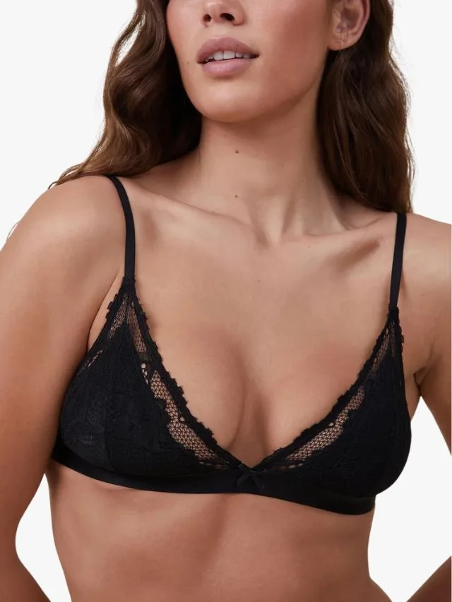 Cotton On Body Everyday Lace Triangle Padded Bralette