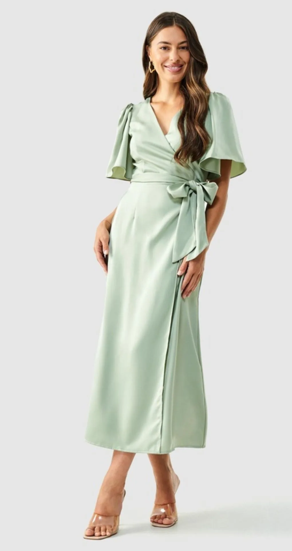 Sage Green bridesmaid dresses.