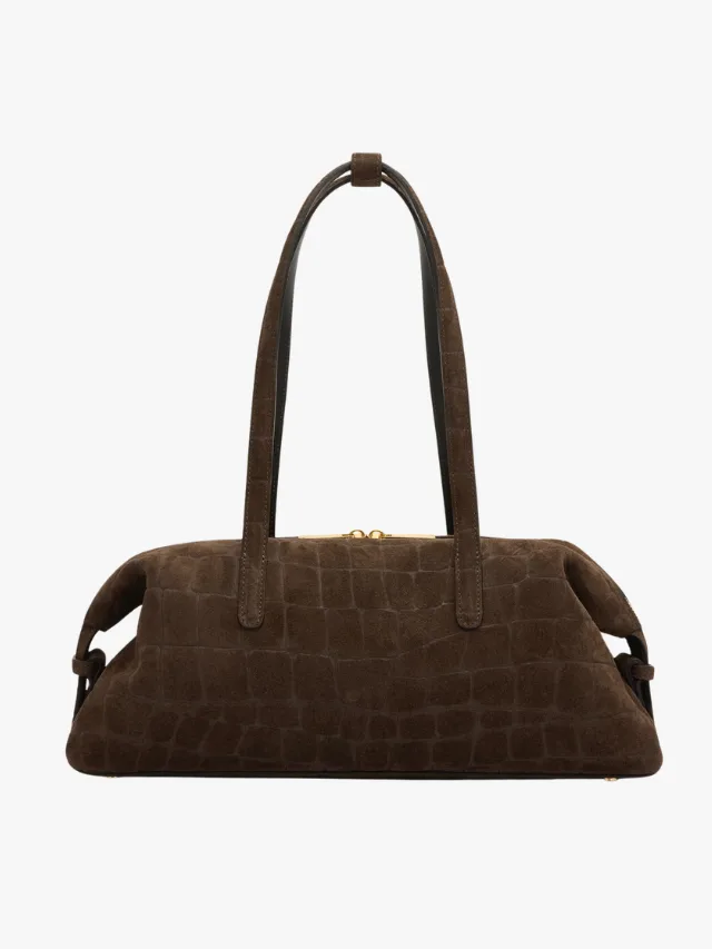 VESTIRSI
Gia Croc Suede Shoulder Bag