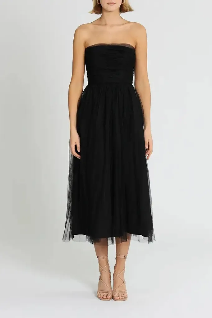 Zimmerman Strapless black dress