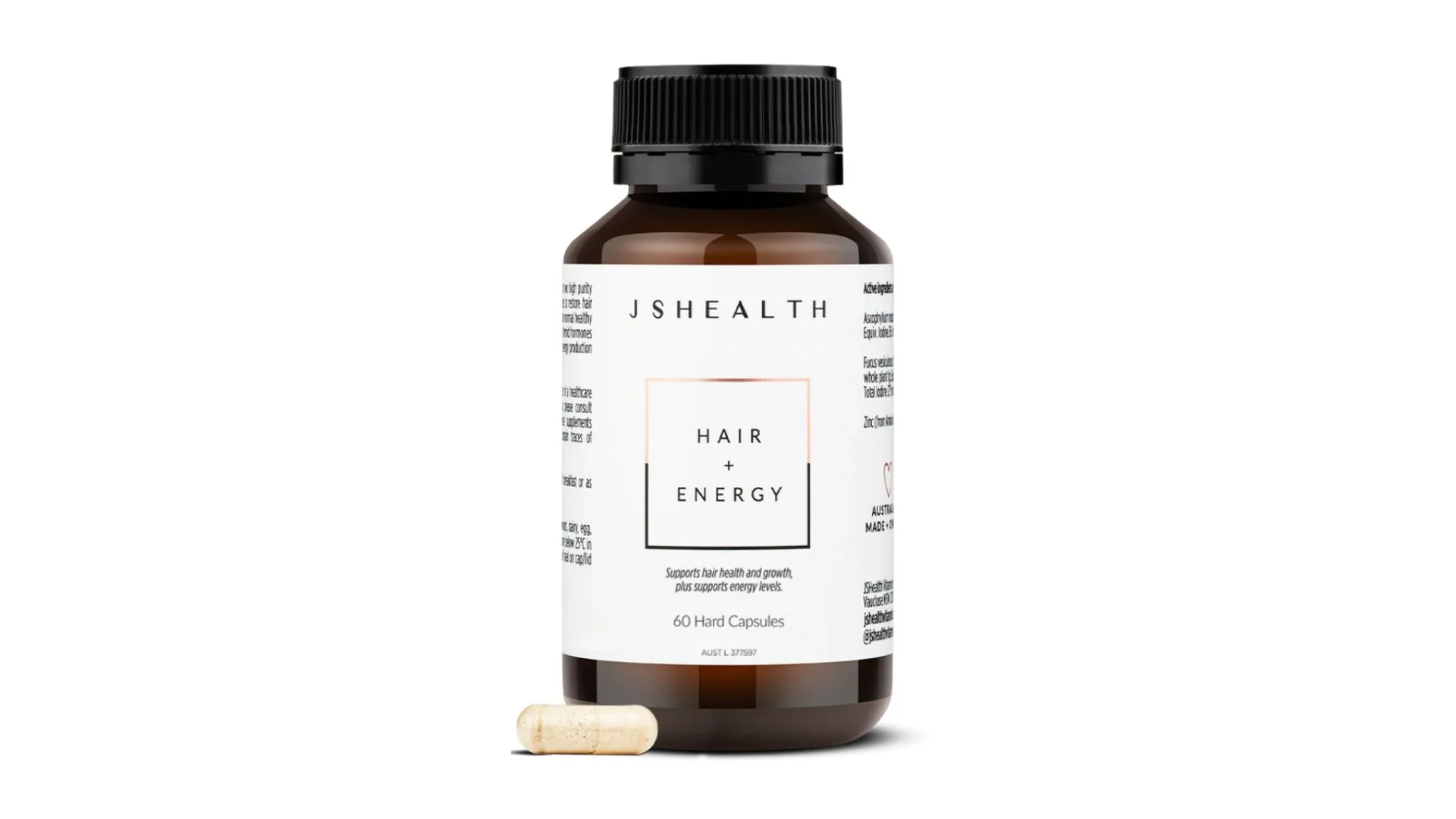 JSHealth Vitamins Hair + Energy Formula