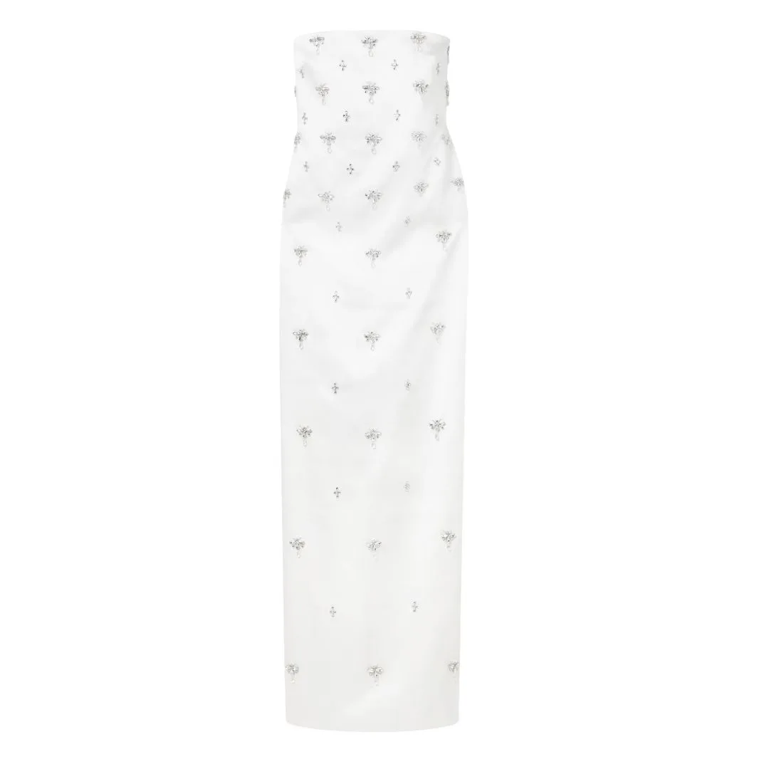 retrofete midi dress in white 