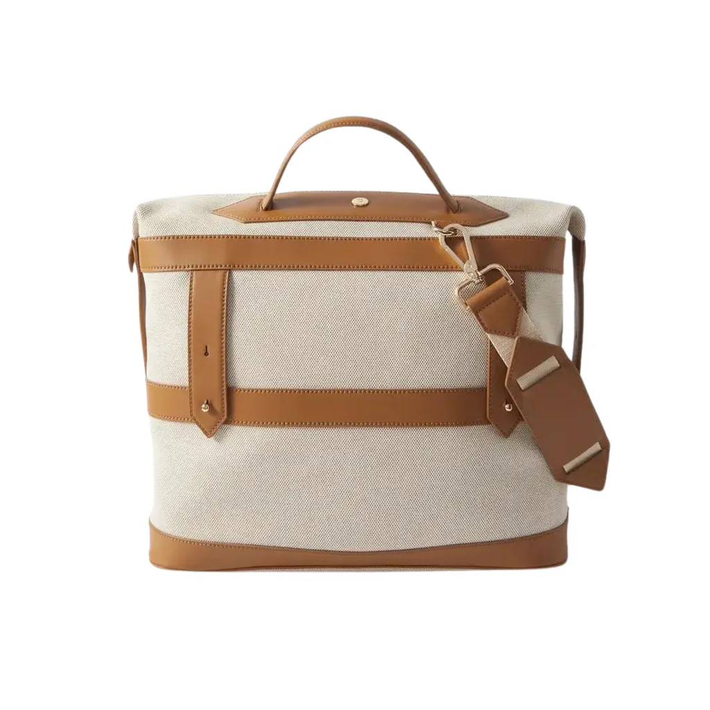 Paravel-Vegan-Leather-Trimmed- Canvas-Tote