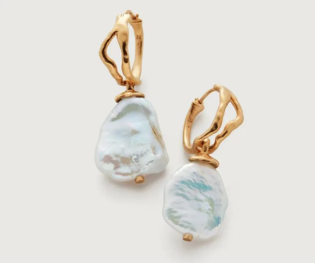 Keshi Pearl Hoop Earring, $210 (was $300) at Monica Vinader.