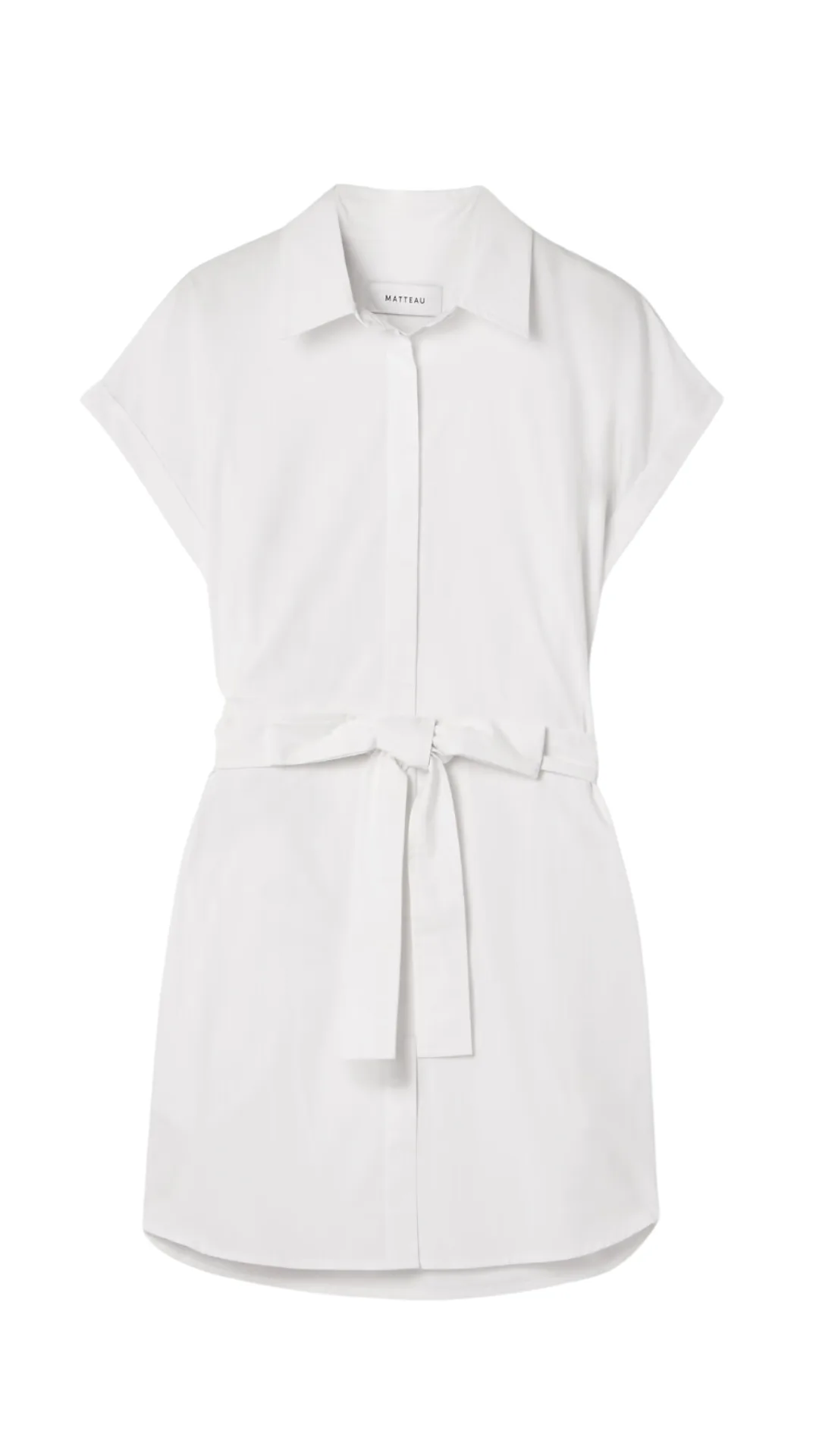 MATTEAU Belted mini shirt dress