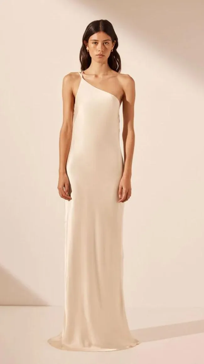 White-bridesmaid-dress