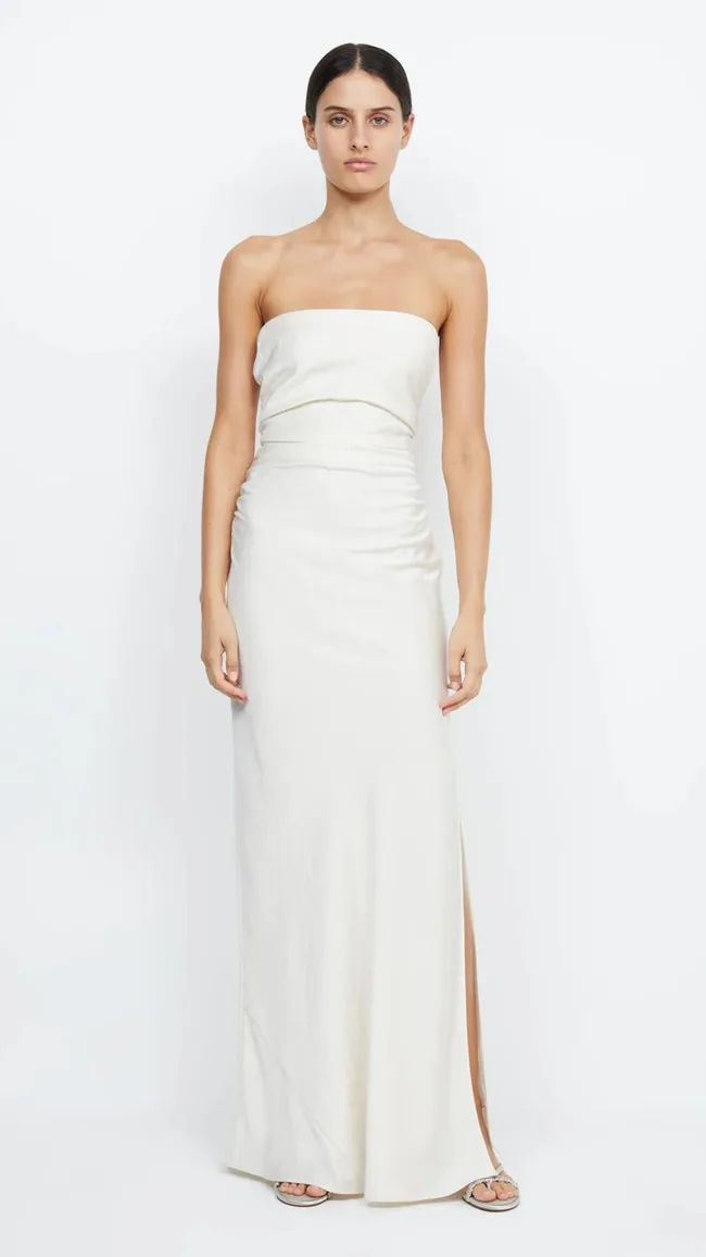 White-bridesmaid-dress