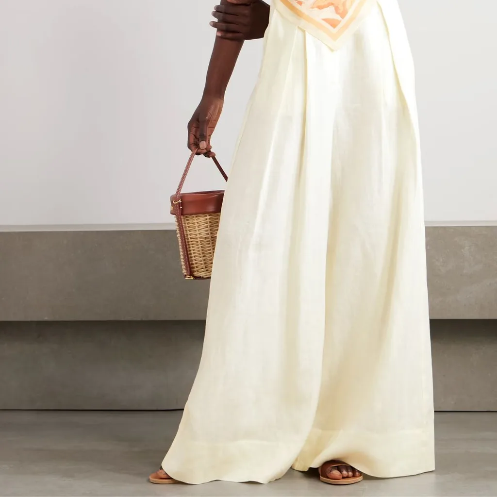 wide leg linen pants