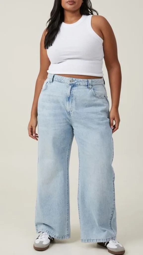 Cotton On Super Baggy Jean in Palm Blue.