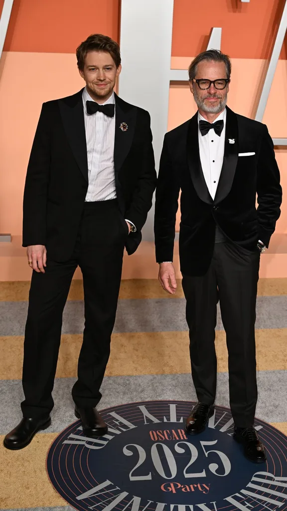 Guy Pearce and Joe Alwyn Vanity Fair Oscars Party 2025