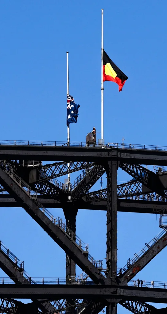 Flags at half mast for the Bondi Junction Attacks. 