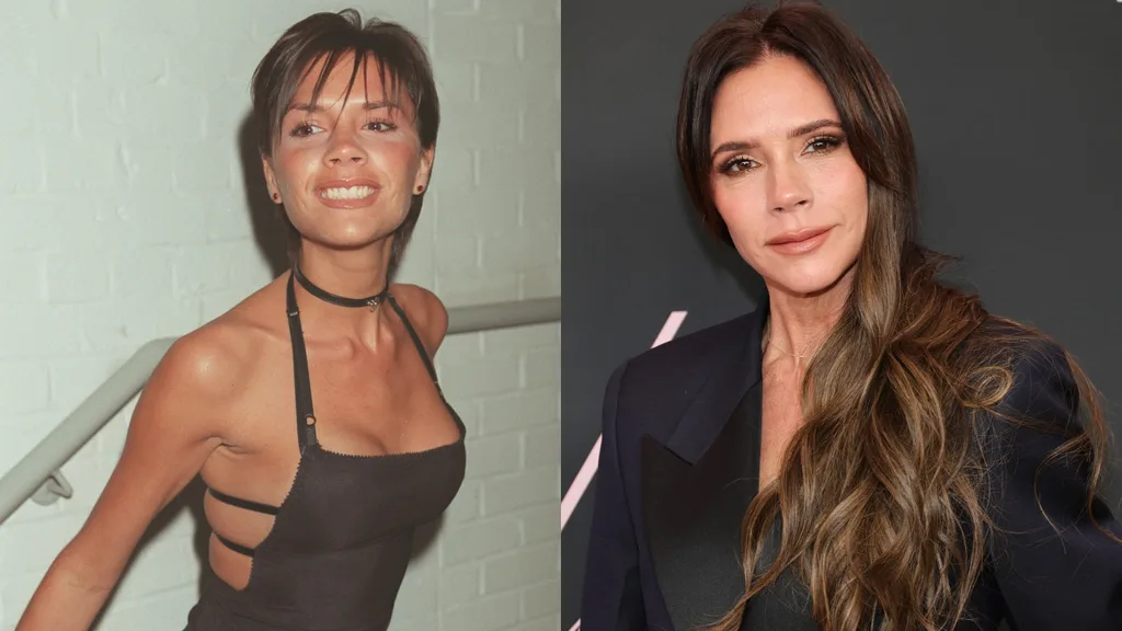 Victoria Beckham then and now. 