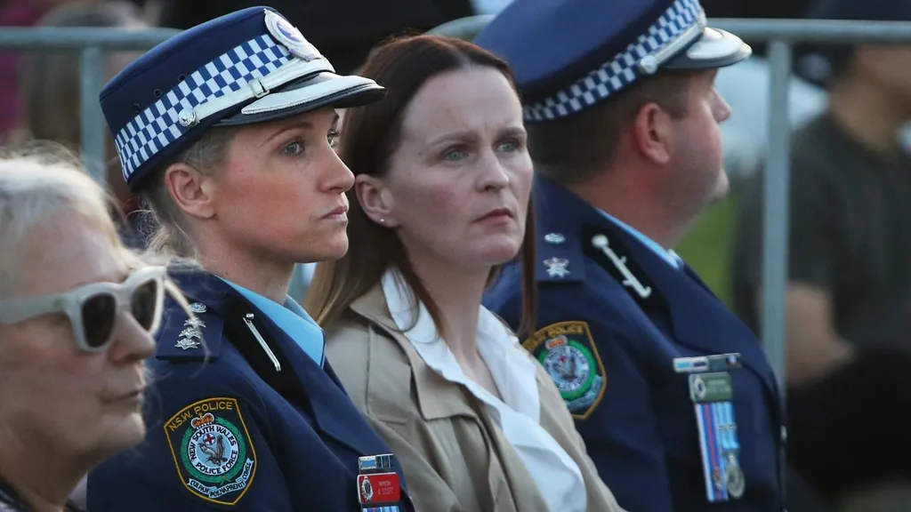 Inspector Amy Scott attends the vigil for the victims of the Bondi Attacks. 