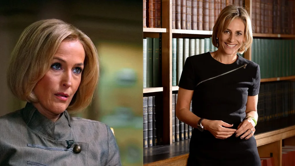 Emily Maitlis and Gillian Anderson. 