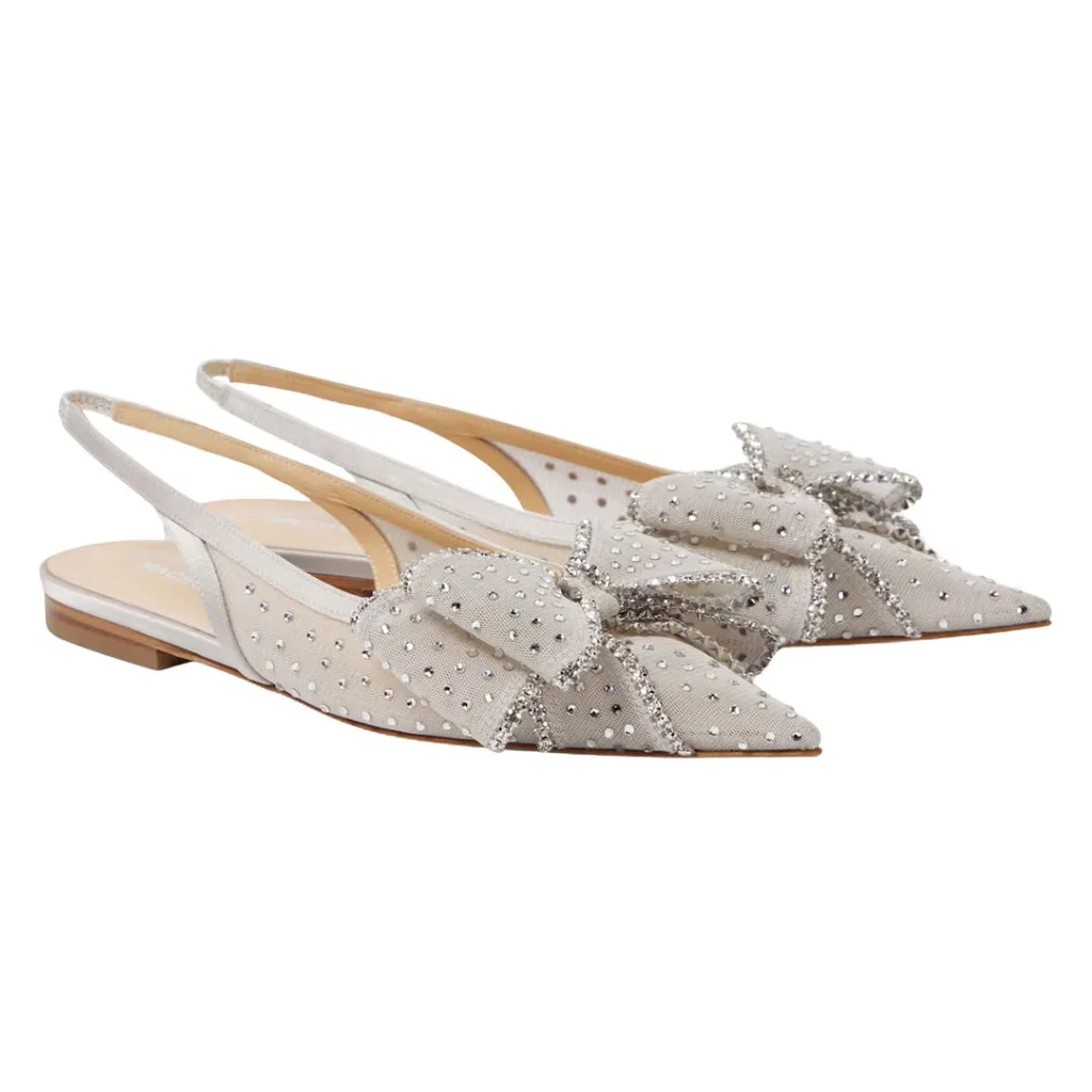 embellished point toe flats