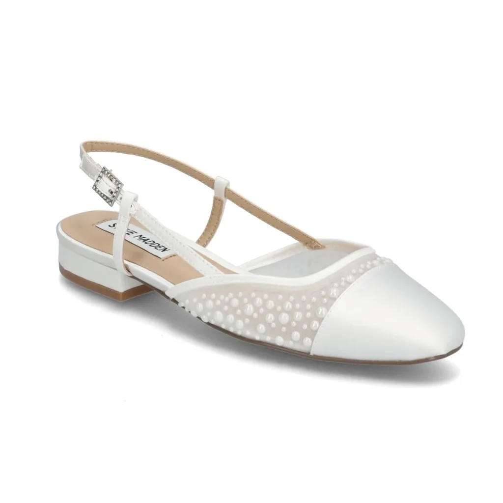 Steven madden sling back flats with pearl details