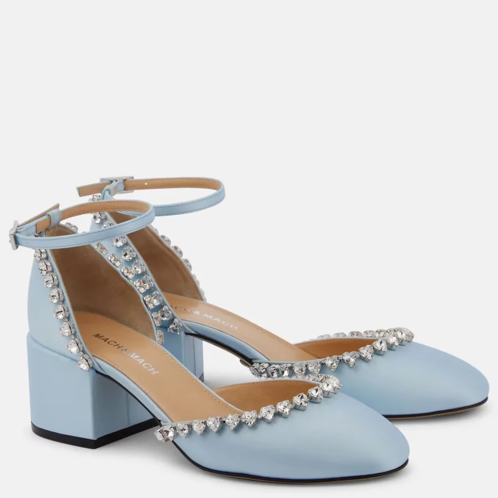 blue wedding shoes with low heel 