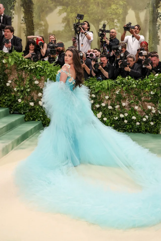 NEW YORK, NEW YORK - MAY 06: Lea Michele attends The 2024 Met Gala Celebrating "Sleeping Beauties: Reawakening Fashion" at The Metropolitan Museum of Art on May 06, 2024 in New York City. (Photo by John Shearer/WireImage)