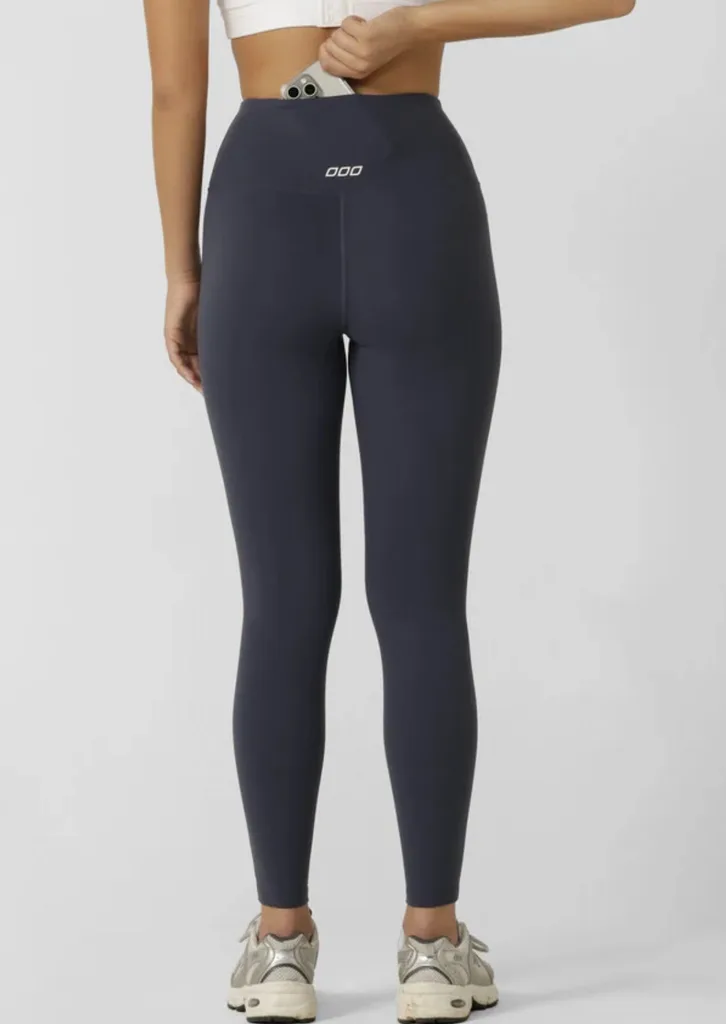 All Day Lotus Thermal No Chafe Full Length Leggings in Ash Blue.