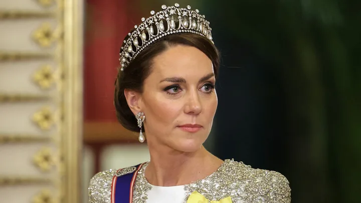 Kate Middleton at the state banquet in 2022