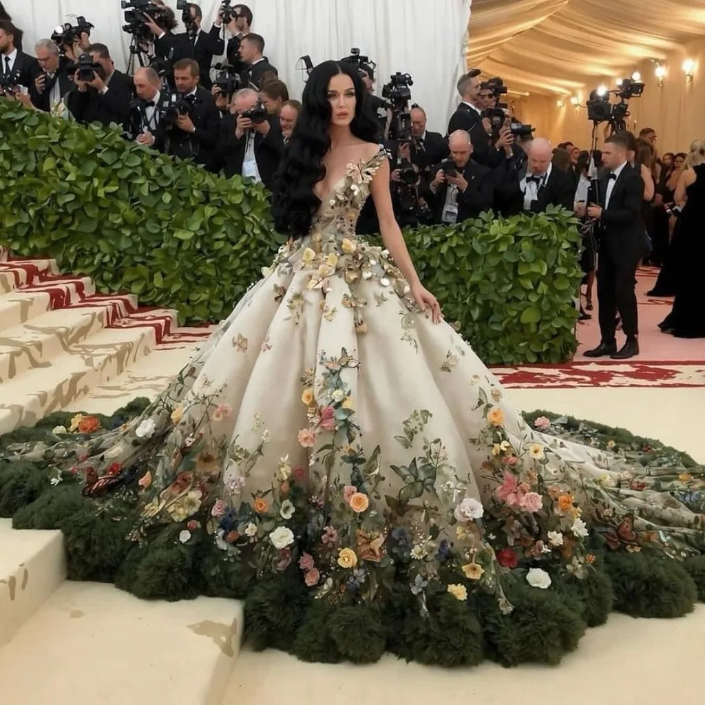 an ai-generated image of katy perry at the 2024 met gala