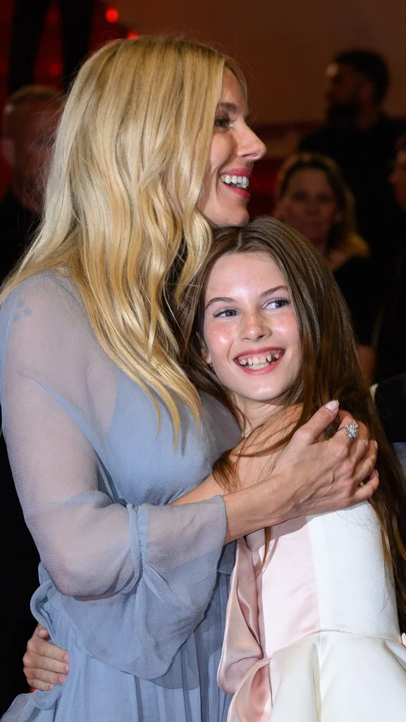 sienna miller embraces daughter marlowe at cannes film festival