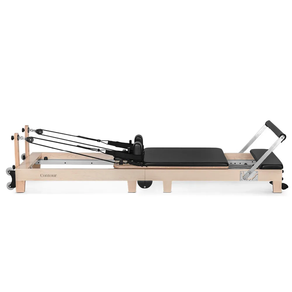 Red Star Fitness Stellar Maple Wood Pilates Reformer Machine, sold in Australia by Temple & Webster.