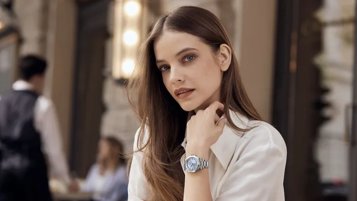 Barbara Palvin wears Longine's new Conquest collection.